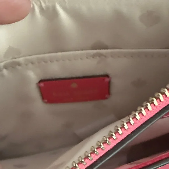 kate spade Hot Pink Leather Crossbody Wristlet with Gold Hardware - Picture 2 of 4